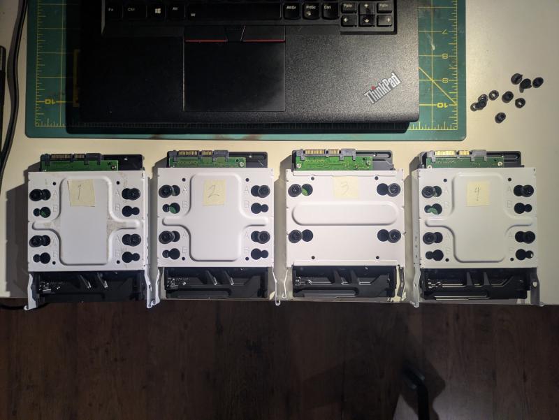 Drives attached to the bays bottom view