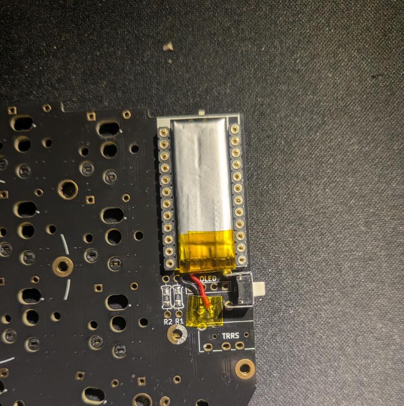 Battery soldered directly to the PCB