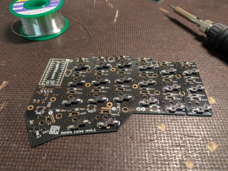 Sockets soldered on all the way